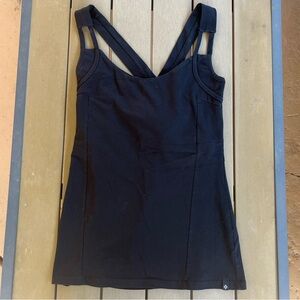 Satva Organic Cotton Black CrossBack Active Tank